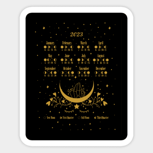 Moon Luna Calendar 2023 Sticker